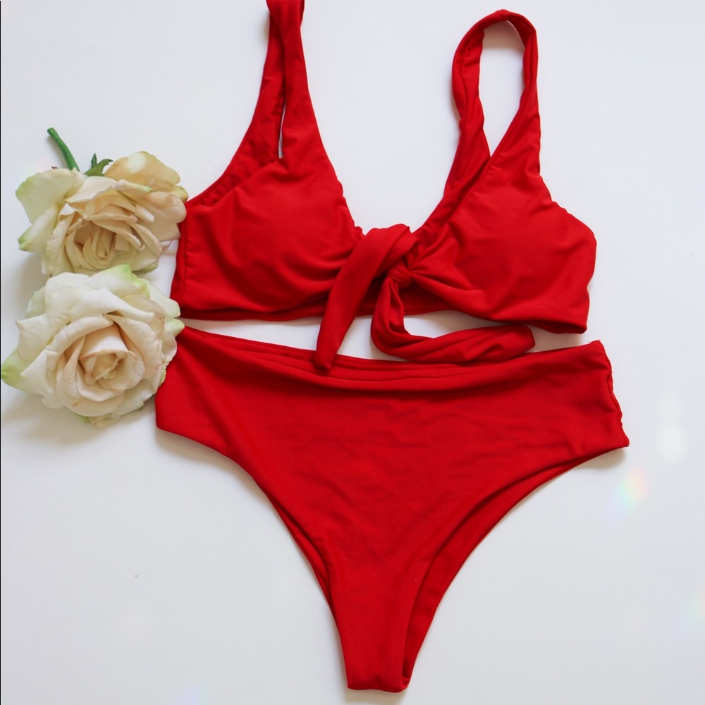 Brand new zaful high waisted red bikini